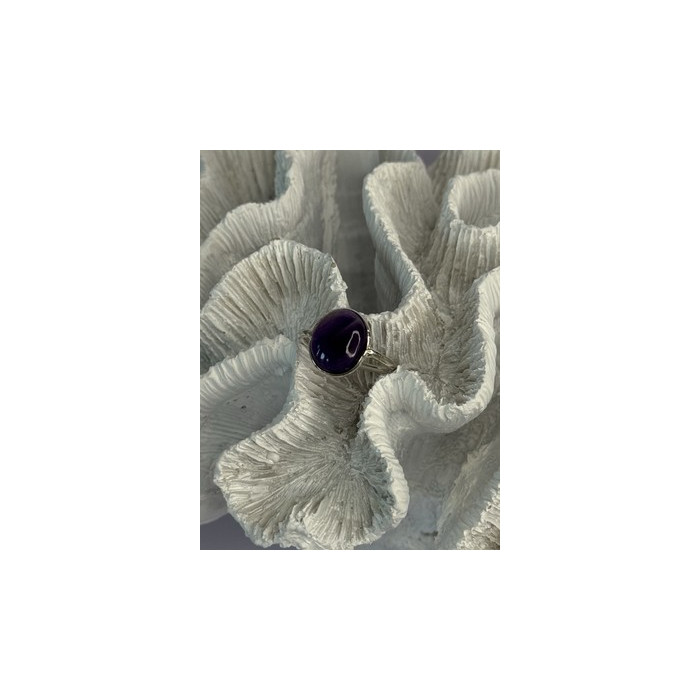 Vintage 925 Sterling Silver Amethyst Ring Size 7