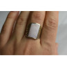 925 STERLING SILVER PINK MOTHER OF PEARL RING SIZE 8