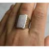 925 Sterling Silver Pink Mother OF Pearl Ring Size 8