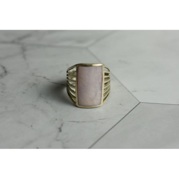 925 STERLING SILVER PINK MOTHER OF PEARL RING SIZE 8