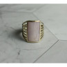 925 Sterling Silver Pink Mother OF Pearl Ring Size 8