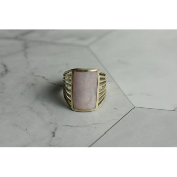 925 STERLING SILVER PINK MOTHER OF PEARL RING SIZE 8