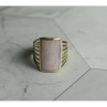 925 Sterling Silver Pink Mother OF Pearl Ring Size 8