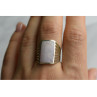 925 STERLING SILVER PINK MOTHER OF PEARL RING SIZE 8