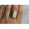 925 STERLING SILVER PINK MOTHER OF PEARL RING SIZE 8