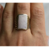 925 Sterling Silver Pink Mother OF Pearl Ring Size 8