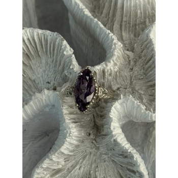 Kabana 925 Sterling Silver Amethyst Ring Size 5