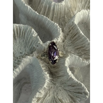 Kabana 925 Sterling Silver Amethyst Ring Size 5