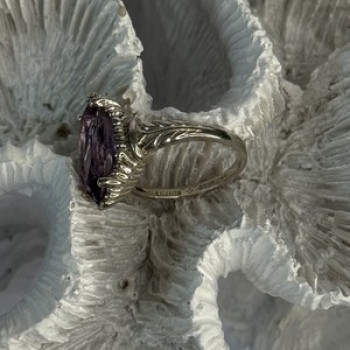 Kabana 925 Sterling Silver Amethyst Ring Size 5