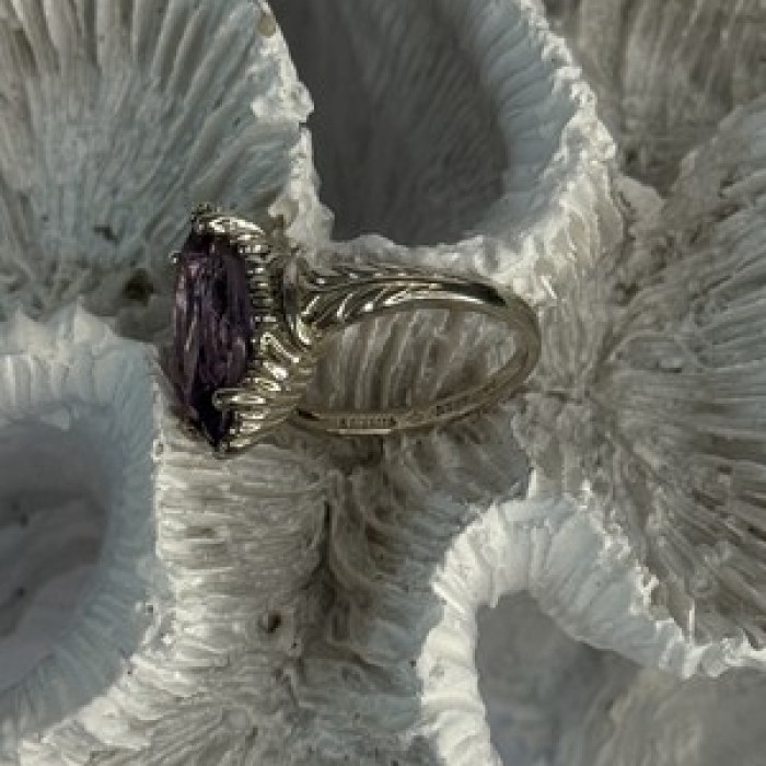 Kabana 925 Sterling Silver Amethyst Ring Size 5