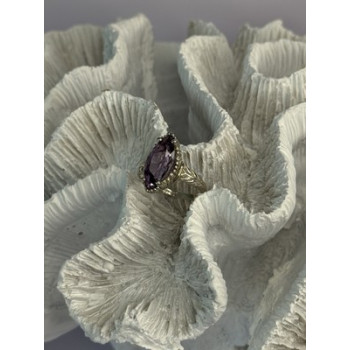 Kabana 925 Sterling Silver Amethyst Ring Size 5