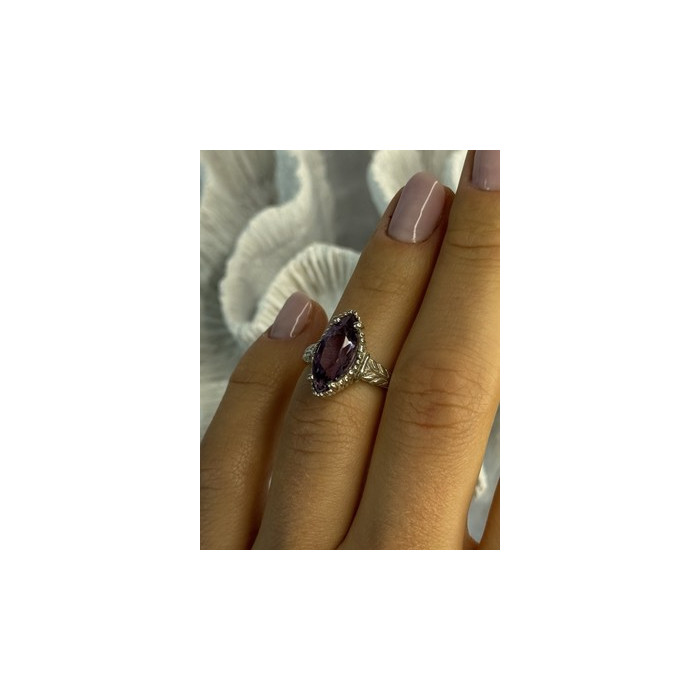 Kabana 925 Sterling Silver Amethyst Ring Size 5