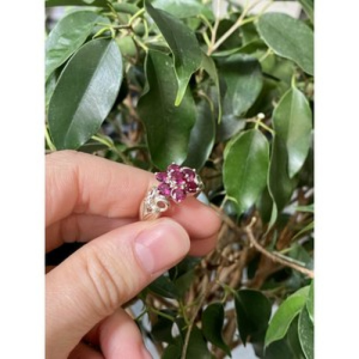 925 Sterling Silver Pink Spinel 