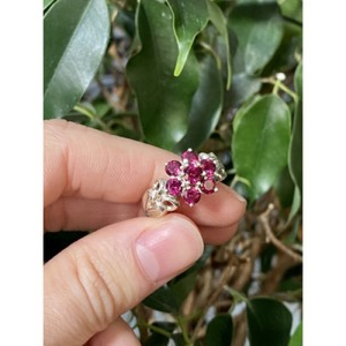 925 Sterling Silver Pink Spinel 