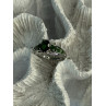 Classy 925 Sterling Silver Emerald Ring Size 7