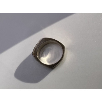 925 Sterling Silver Inlaid Rainbow Gemstone Ring Size 8