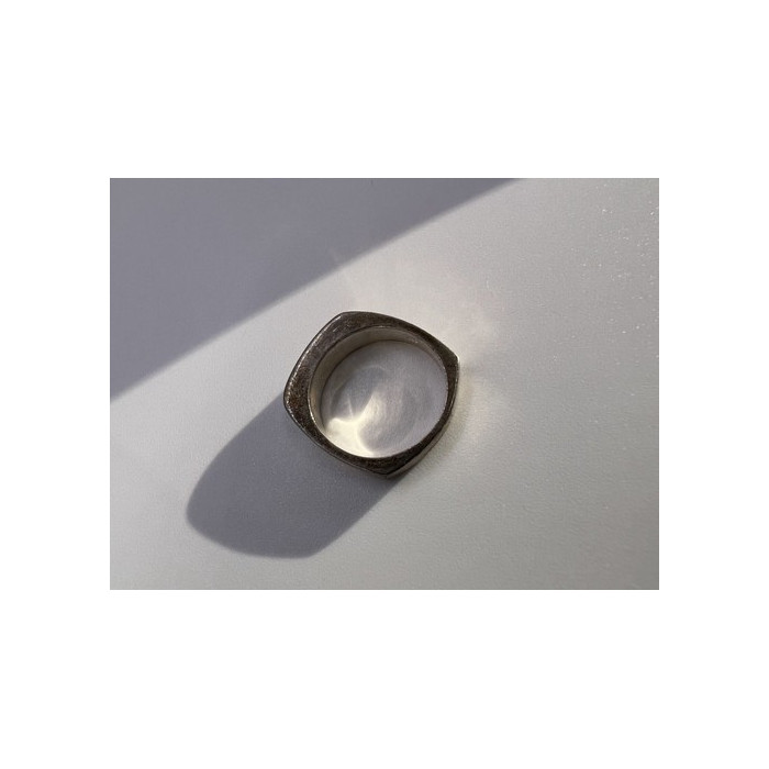 925 Sterling Silver Inlaid Rainbow Gemstone Ring Size 8