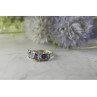 925 Sterling Silver Purple Tourmaline, Topaz & Tanzanite Ring Size 8