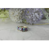 925 Sterling Silver Purple Tourmaline, Topaz & Tanzanite Ring Size 8
