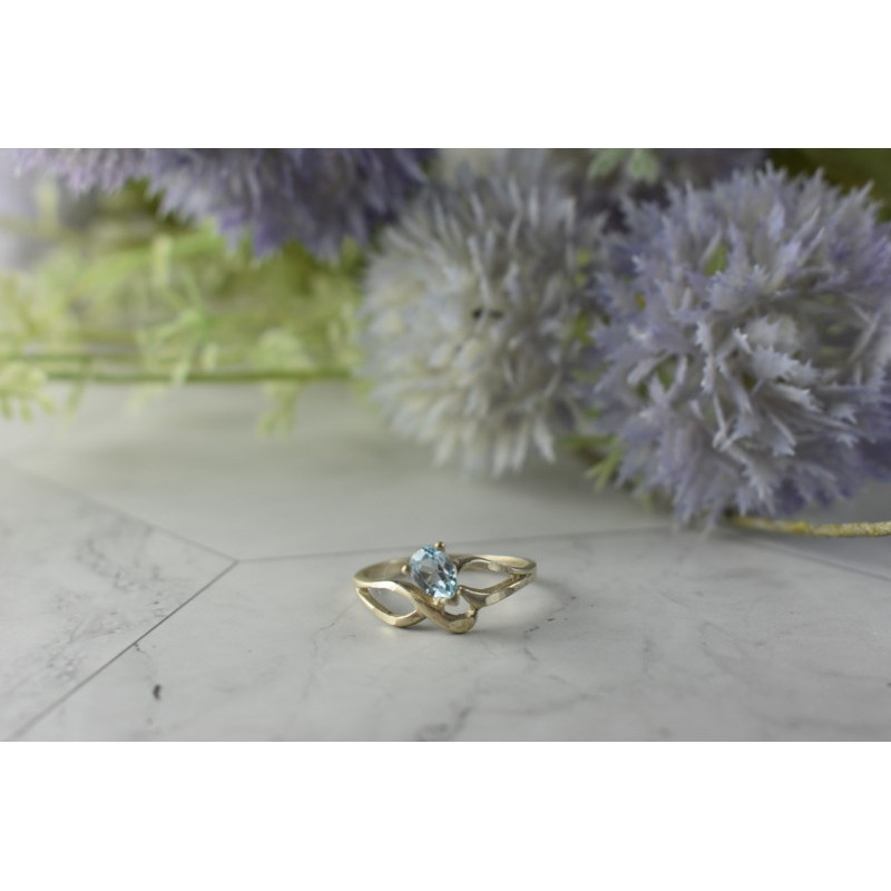 Vintage 925 Sterling Silver Blue Spinel Ring Size 8