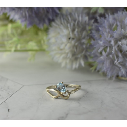 Vintage 925 Sterling Silver Blue Spinel Ring Size 8
