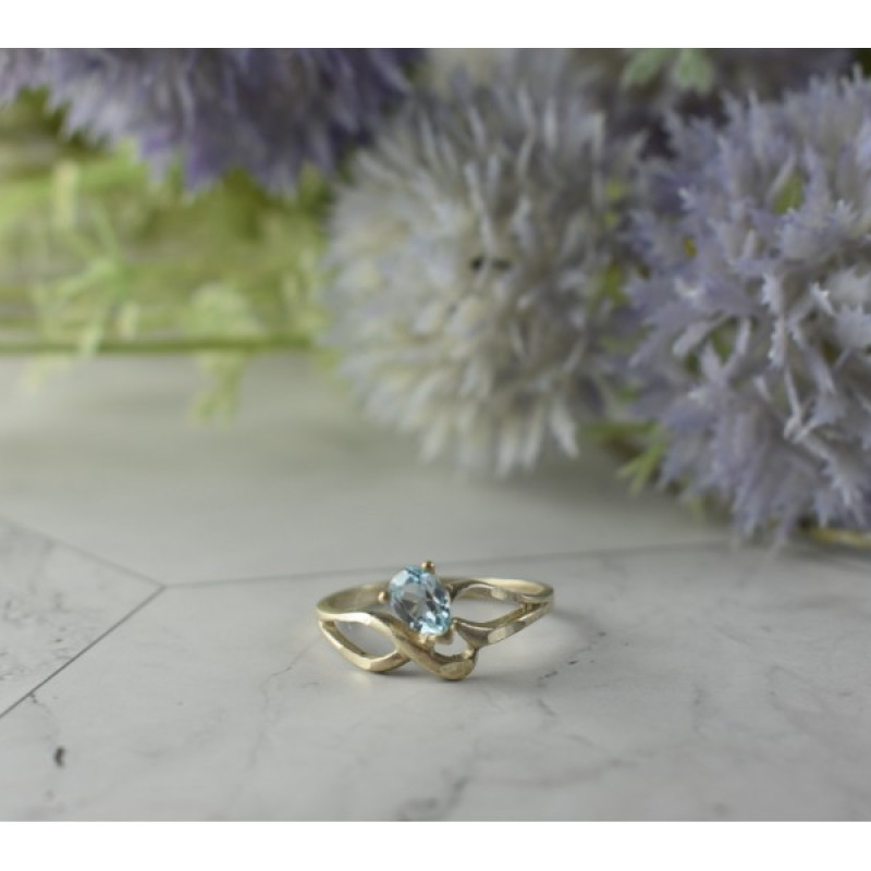 Vintage 925 Sterling Silver Blue Spinel Ring Size 8