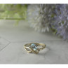 Vintage 925 Sterling Silver Blue Spinel Ring Size 8