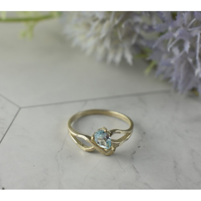 Vintage 925 Sterling Silver Blue Spinel Ring Size 8