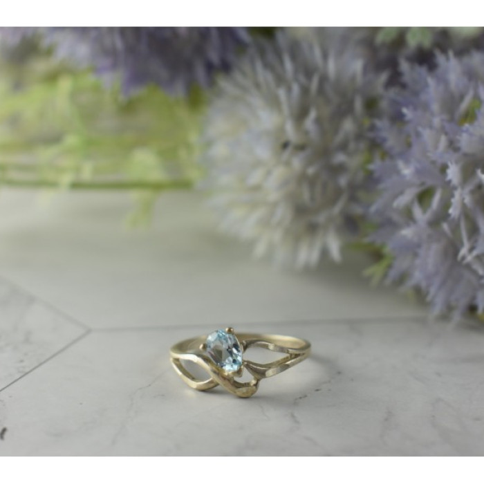 Vintage 925 Sterling Silver Blue Spinel Ring Size 8