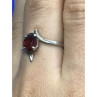 925 Sterling Silver Garnet Ring Size 8