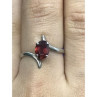 925 Sterling Silver Garnet Ring Size 8