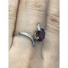 925 Sterling Silver Garnet Ring Size 8