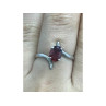 925 Sterling Silver Garnet Ring Size 8