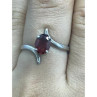 925 Sterling Silver Garnet Ring Size 8