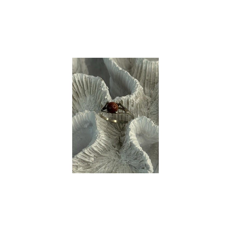 925 Sterling Silver Goldstone Ring Size 7