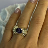 925 Sterling Silver Amethyst Ring Size 7
