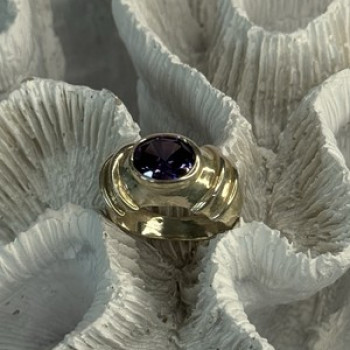 925 Sterling Silver Amethyst Ring Size 7