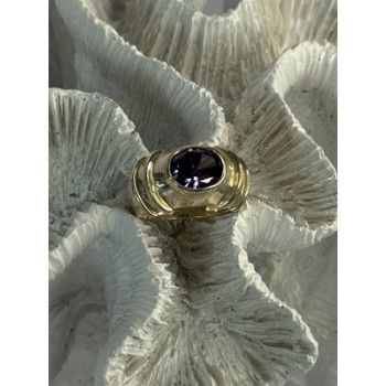 925 Sterling Silver Amethyst Ring Size 7