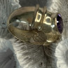 925 Sterling Silver Amethyst Ring Size 7