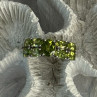 925 Sterling Silver Peridot Ring Size 8