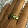 925 Sterling Silver Peridot Ring Size 8