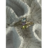 925 Sterling Silver Peridot, Amethyst & Topaz Ring Size 8