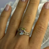 925 Sterling Silver Peridot, Amethyst & Topaz Ring Size 8