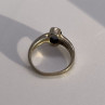 925 Sterling Silver Sapphire & Marcasite Ring Size 6.5