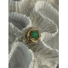 925 Sterling Silver Nephrite Flower Ring Size 6.5