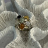 925 Sterling Silver 6 Colors Of Jade Flower Ring Size 8, 9