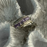 Elegant 925 Sterling Silver Amethyst Ring Size 9.5