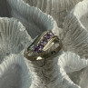 Elegant 925 Sterling Silver Amethyst Ring Size 9.5