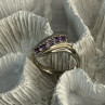 Elegant 925 Sterling Silver Amethyst Ring Size 9.5