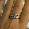 Elegant 925 Sterling Silver Amethyst Ring Size 9.5